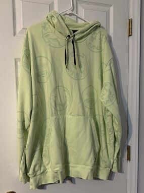 Men’s Adidas Light Green Emoji Drawstring Hoodie Size XXL  HG6549